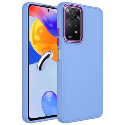Xiaomi Redmi Note 11 Global Case Metal Frame and Button Design Silicone Zore Luna Cover - 6