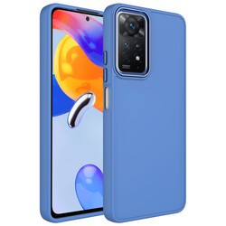 Xiaomi Redmi Note 11 Global Case Metal Frame and Button Design Silicone Zore Luna Cover - 10
