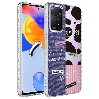 Xiaomi Redmi Note 11 Global Kılıf Airbag Kenarlı Renkli Desenli Silikon Zore Elegans Kapak - 6