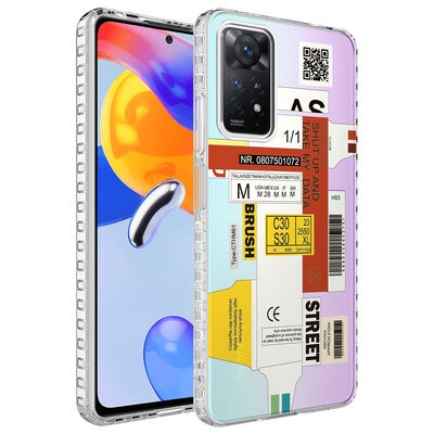 Xiaomi Redmi Note 11 Global Kılıf Airbag Kenarlı Renkli Desenli Silikon Zore Elegans Kapak - 4