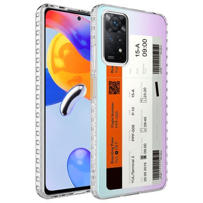 Xiaomi Redmi Note 11 Global Kılıf Airbag Kenarlı Renkli Desenli Silikon Zore Elegans Kapak - 7