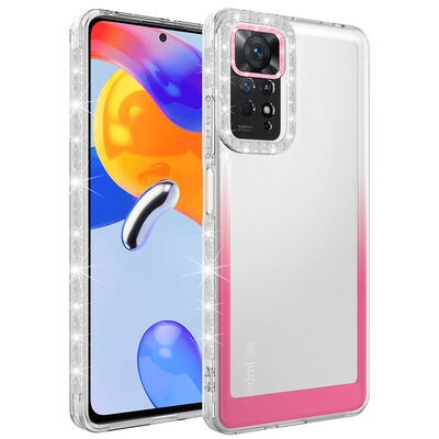 Xiaomi Redmi Note 11 Global Kılıf Simli ve Renk Geçiş Tasarımlı Lens Korumalı Zore Park Kapak - 2