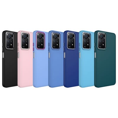 Xiaomi Redmi Note 11 Pro 5G Case Metal Frame and Button Design Silicone Zore Luna Cover - 2