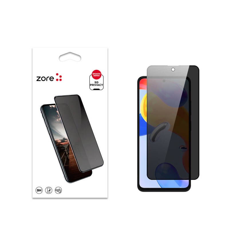 Xiaomi Redmi Note 11 Pro 5G Zore New 5D Privacy Tempered Screen Protector - 2