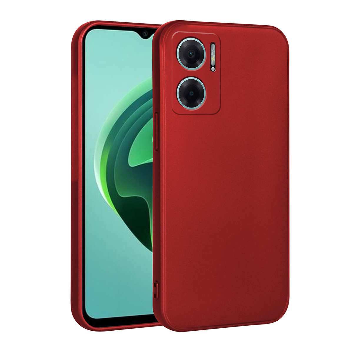 Xiaomi Redmi Note 11E Kılıf Zore Biye Silikon - Kırmızı