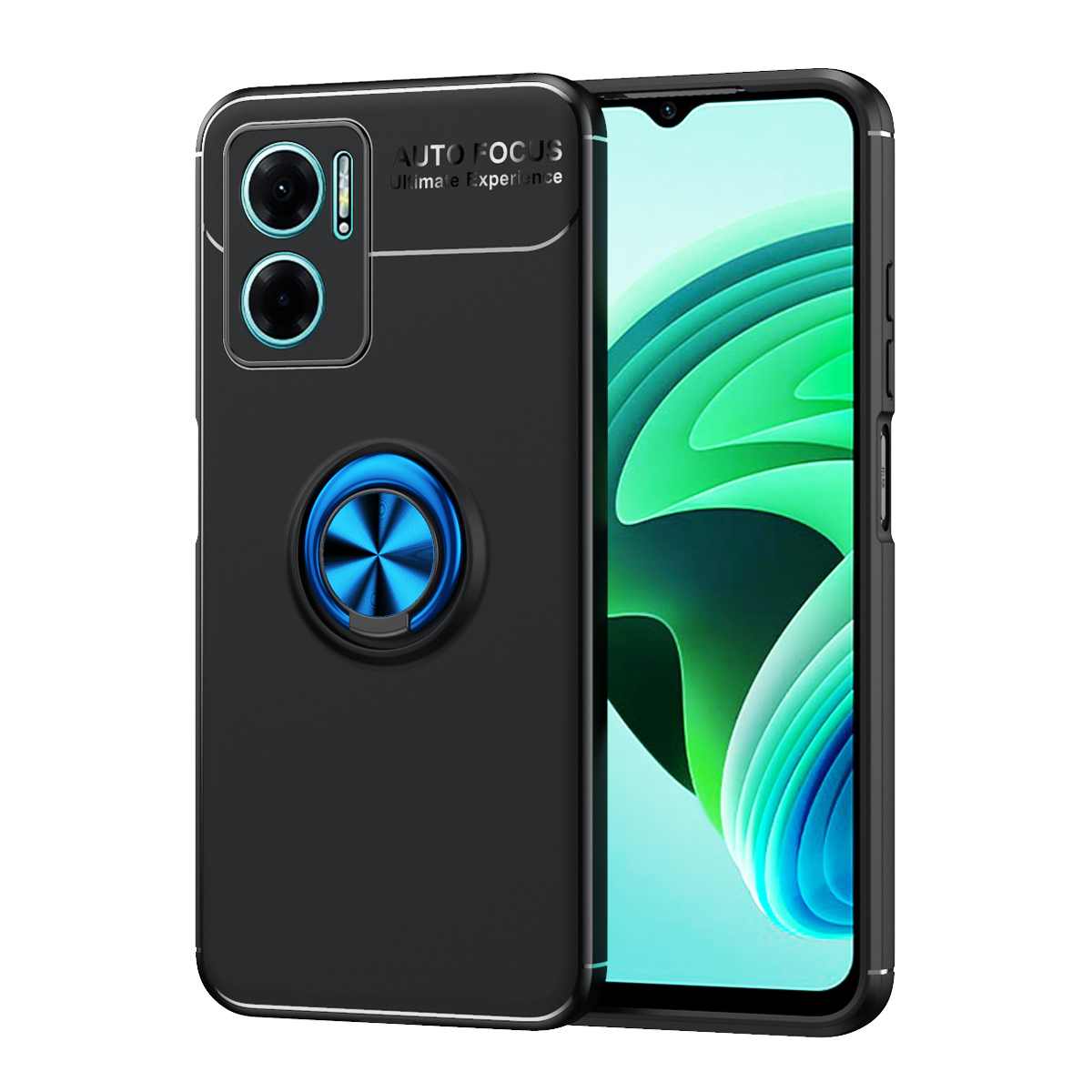 Xiaomi Redmi Note 11E Kılıf Zore Ravel Silikon Kapak - Siyah-Mavi