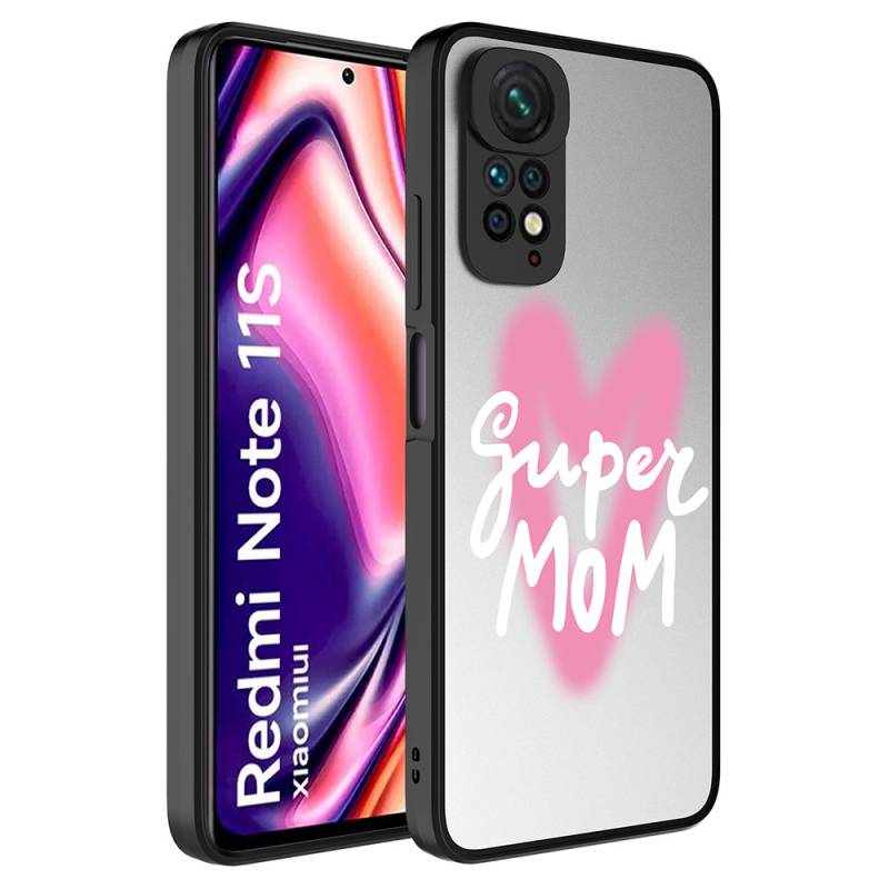Xiaomi Redmi Note 11S Global Kılıf Aynalı Desenli Kamera Korumalı Parlak Zore Mirror Kapak - 8