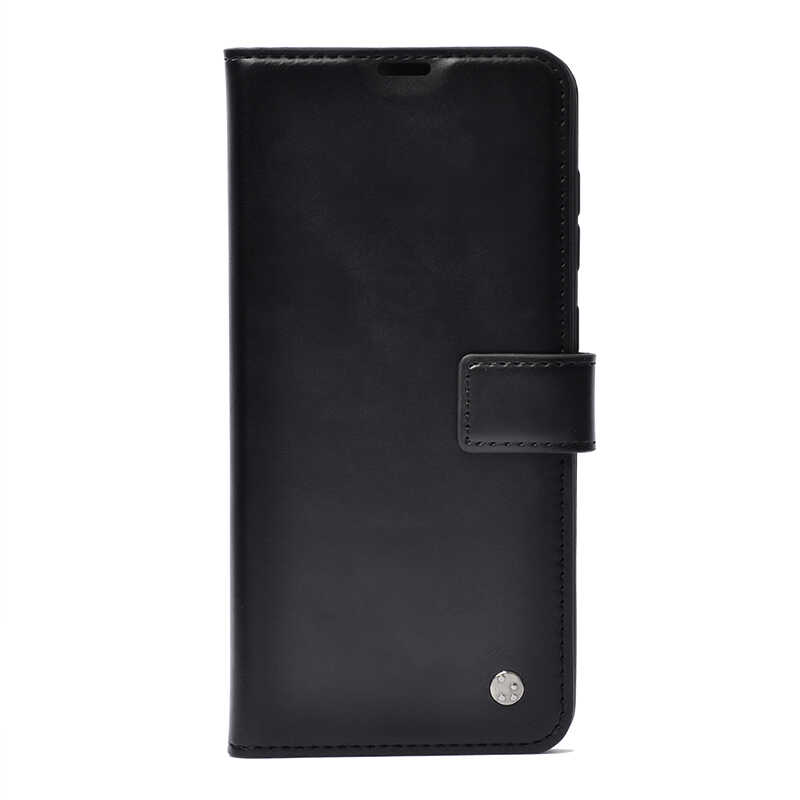 Xiaomi Redmi Note 11S Global Kılıf Zore Kar Deluxe Kapaklı Kılıf - Siyah