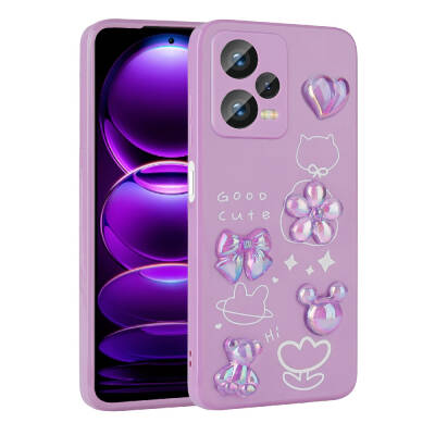 Xiaomi Redmi Note 12 4G Case Relief Figured Shiny Zore Toys Silicone Cover - Zore