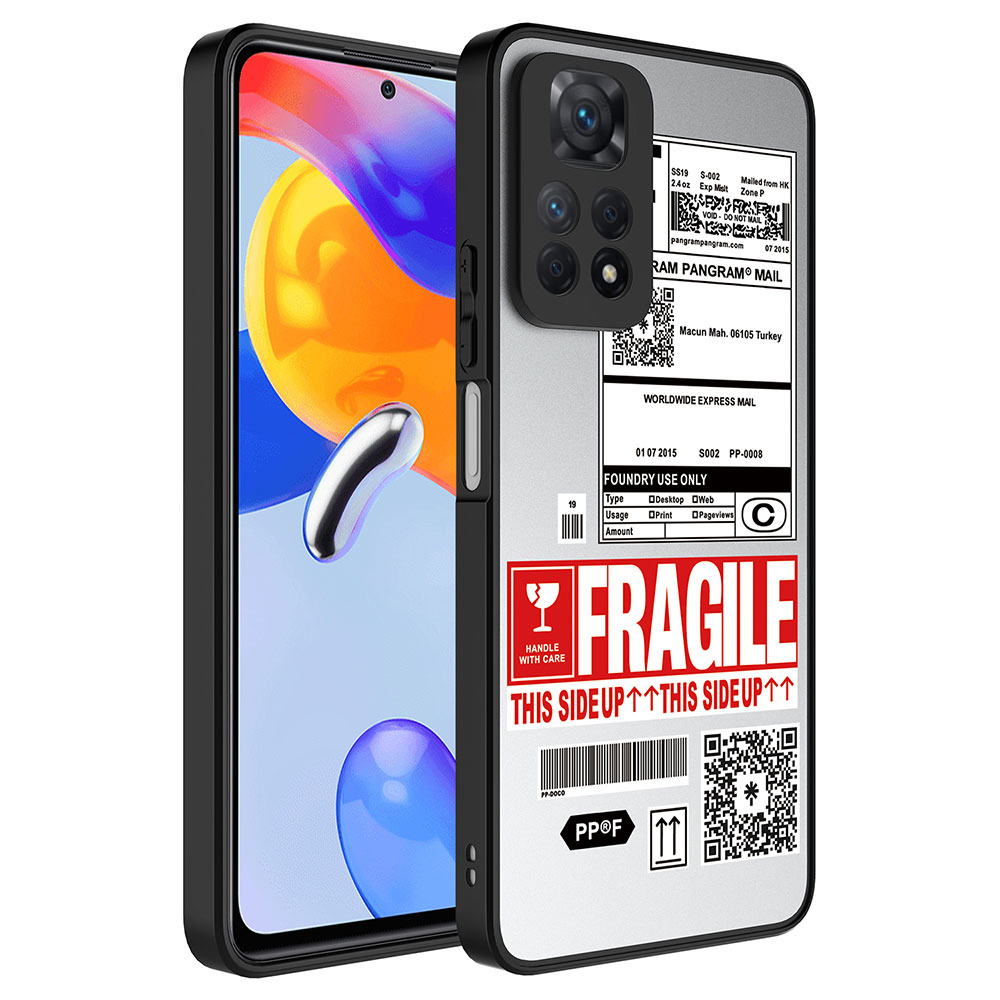Xiaomi Redmi Note 12 Pro 4G Kılıf Aynalı Desenli Kamera Korumalı Parlak Zore Mirror Kapak - Fragile