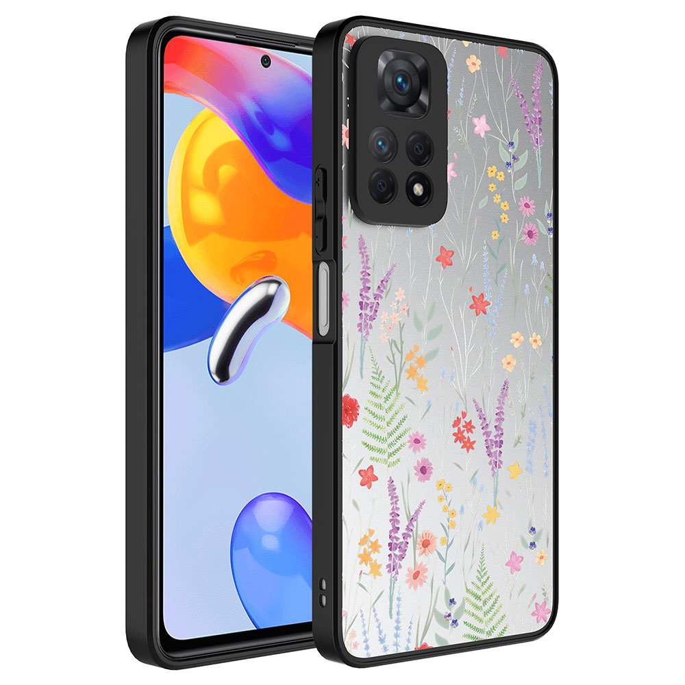 Xiaomi Redmi Note 12 Pro 4G Kılıf Aynalı Desenli Kamera Korumalı Parlak Zore Mirror Kapak - Dallar