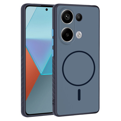 Xiaomi Redmi Note 13 Pro 4G Case M-safe Charging Feature Zore Tea Cover - Zore