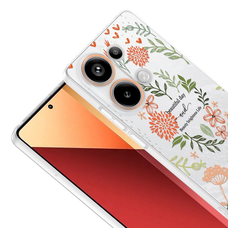 Xiaomi Redmi Note 13 Pro 4G Case with Camera Protector, Patterned Zore Clip Cover - 9