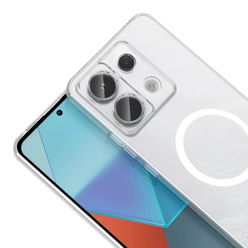 Xiaomi Redmi Note 13 Pro 4G Kamera Korumalı M-Safe Şarj Özellikli Şeffaf Zore London Sert PC Kapak - 4