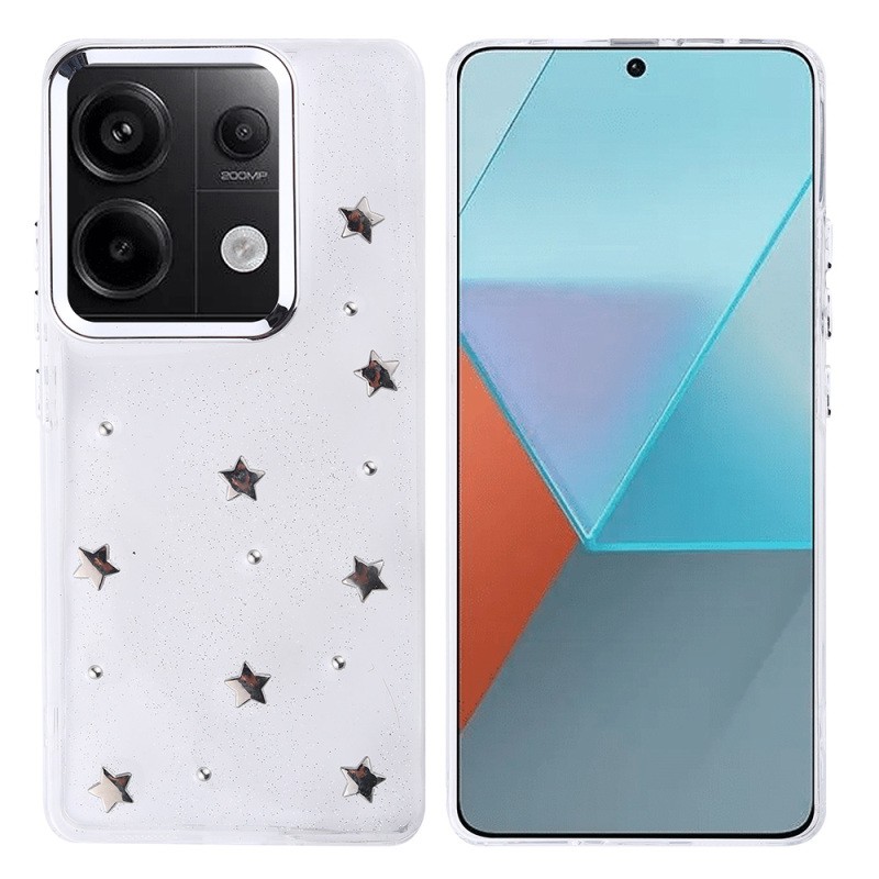 Xiaomi Redmi Note 13 Pro 4G Kılıf Airbag Tasarımlı Simli Şeffaf Zore Kutup Kapak - 2