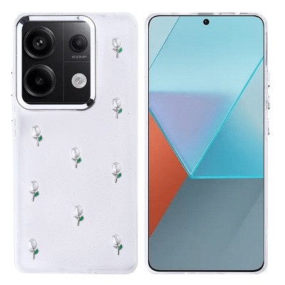 Xiaomi Redmi Note 13 Pro 4G Kılıf Airbag Tasarımlı Simli Şeffaf Zore Kutup Kapak - 3