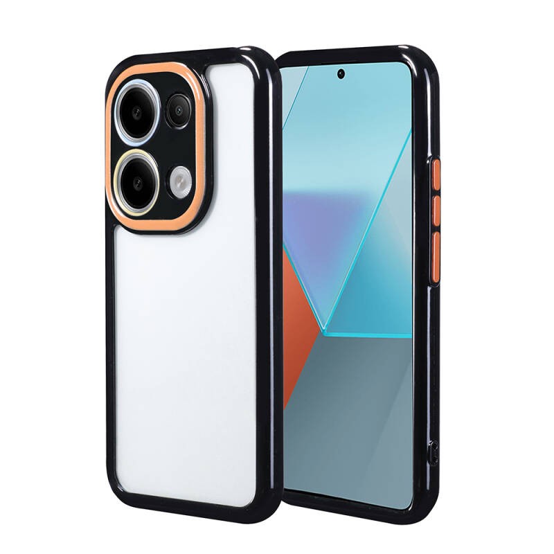 Xiaomi Redmi Note 13 Pro 4G Kılıf Kamera Korumalı Renkli Kenar ve Çerçeve Tasarımlı Zore Vitamin Kapak - 6