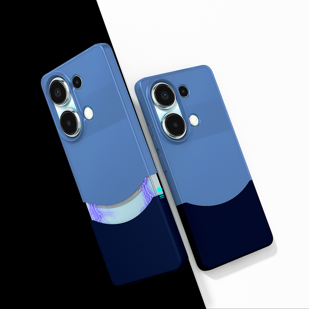 Redmi Note 13 Pro 4G Kılıf Mıknatıslı NXXA Duble Kapak - Lacivert