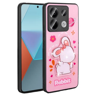 Xiaomi Redmi Note 13 Pro 5G Kılıf Parlayan Kabartmalı İkonik Figürlü Zore Amas Silikon Kapak - 10
