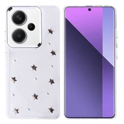 Xiaomi Redmi Note 13 Pro Plus 5G Case Airbag Design Glitter Transparent Zore Kutup Cover - 5