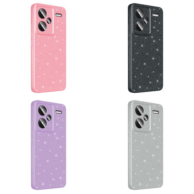 Xiaomi Redmi Note 13 Pro Plus 5G Case Camera Protection Glitter Luxury Zore Koton Cover - 14