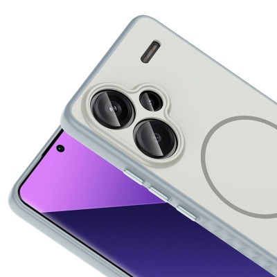 Xiaomi Redmi Note 13 Pro Plus 5G Case M-safe Charging Feature Zore Tea Cover - 12