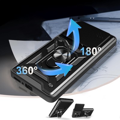 Xiaomi Redmi Note 14 4G Case Magnetic Stand Camera Protected Zor Sliding Vega Cover - 8