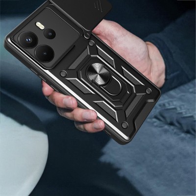 Xiaomi Redmi Note 14 4G Case Magnetic Stand Camera Protected Zor Sliding Vega Cover - 9