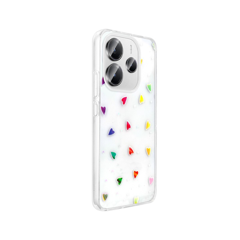 Xiaomi Redmi Note 14 4G Case Transparent Figured Zore Folk Hard Cover - 8