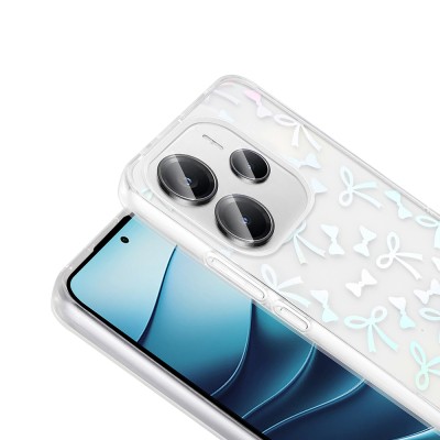 Xiaomi Redmi Note 14 4G Case Transparent Figured Zore Folk Hard Cover - 15