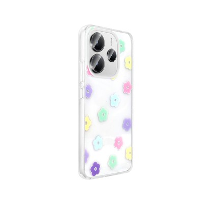 Xiaomi Redmi Note 14 4G Case Transparent Figured Zore Folk Hard Cover - 9