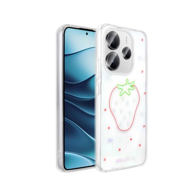 Xiaomi Redmi Note 14 4G Case Transparent Figured Zore Folk Hard Cover - 4