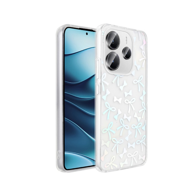 Xiaomi Redmi Note 14 4G Case Transparent Figured Zore Folk Hard Cover - 5