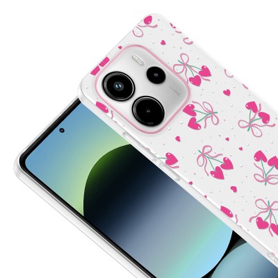 Xiaomi Redmi Note 14 4G Case with Camera Protector, Patterned Zore Clip Cover - 9