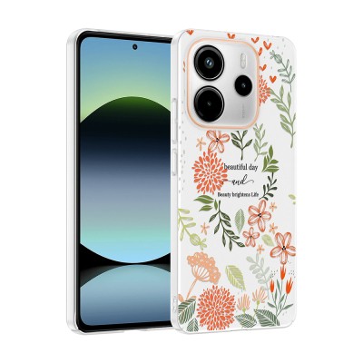 Xiaomi Redmi Note 14 4G Kılıf Kamera Korumalı Desenli Zore Klip Kapak - 4