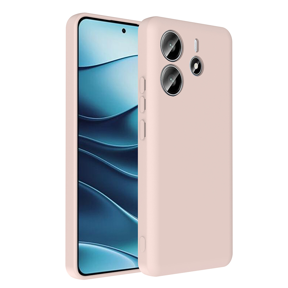 Xiaomi Redmi Note 14 4G Kılıf Kamera Korumalı Kartlık Hazneli Zore Vitra Kapak - Pembe