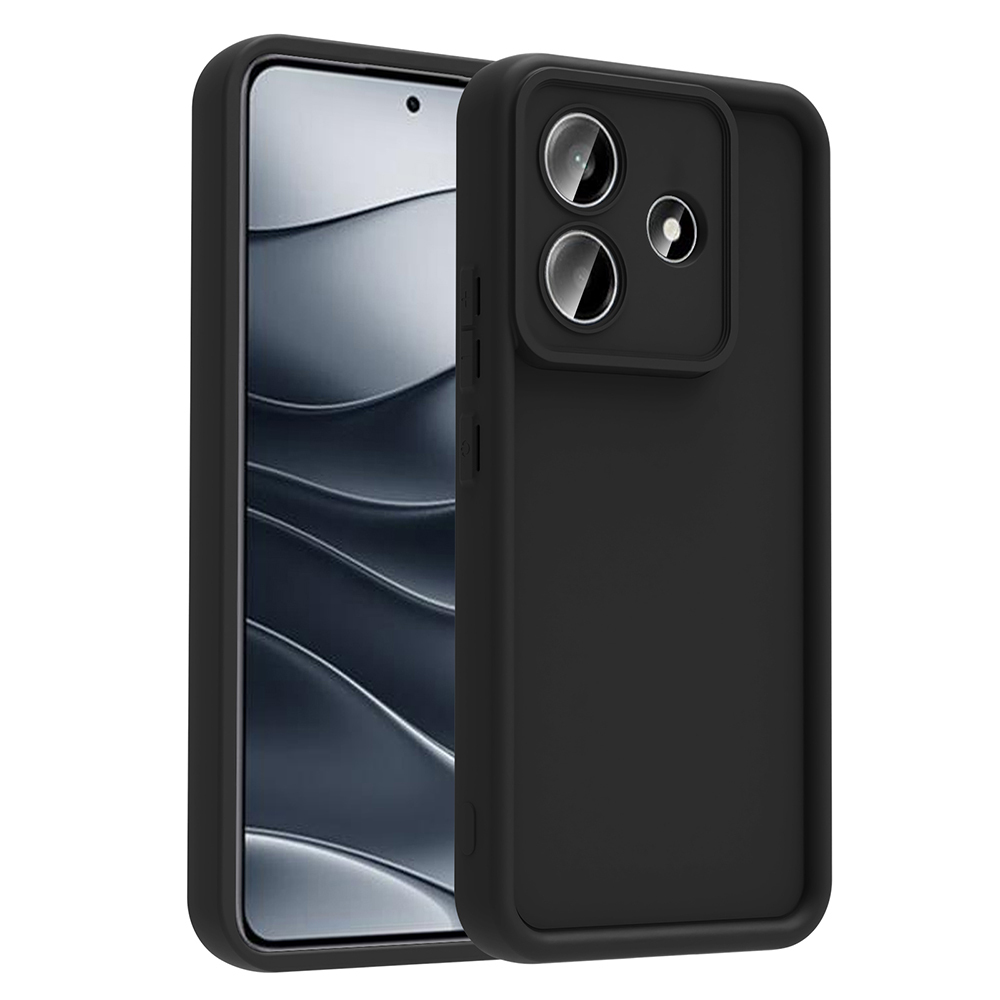 Xiaomi Redmi Note 14 4G Kılıf Kamera Korumalı Zore Ananas Kapak - Siyah