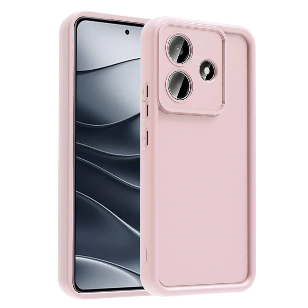 Xiaomi Redmi Note 14 4G Kılıf Kamera Korumalı Zore Ananas Kapak - Pembe