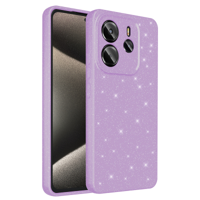 Xiaomi Redmi Note 14 Kılıf Kamera Korumalı Simli Lüks Zore Koton Kapak - Zore