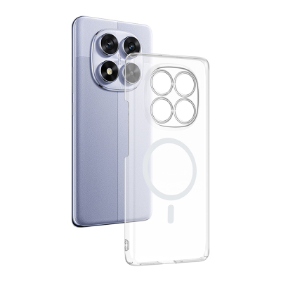 Xiaomi Redmi Note 14 Pro 4G Kamera Korumalı M-Safe Şarj Özellikli Şeffaf Zore London Sert PC Kapak - Zore