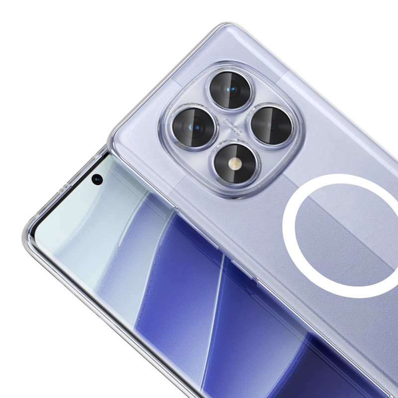 Xiaomi Redmi Note 14 Pro 4G Kamera Korumalı M-Safe Şarj Özellikli Şeffaf Zore London Sert PC Kapak - 4
