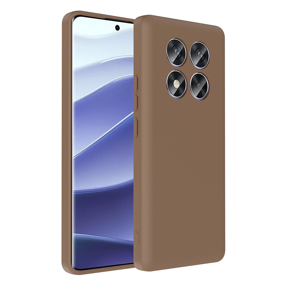 Redmi Note 14 Pro 4G Kılıf Kamera Korumalı Kartlık Hazneli NXXA Vitra Kapak - Kahverengi