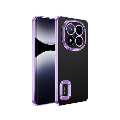 Xiaomi Redmi Note 14 Pro 4G Kılıf Kamera Korumalı Logo Gösteren Zore Omega Kapak Lila
