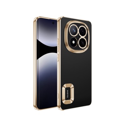 Xiaomi Redmi Note 14 Pro 4G Kılıf Kamera Korumalı Logo Gösteren Zore Omega Kapak Gold