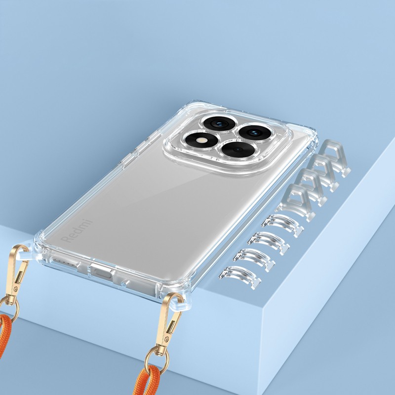 Xiaomi Redmi Note 14 Pro 5G Kılıf Airbagli Takılabilir Askı Aparatlı Zore Snap Silikon Kapak - 5