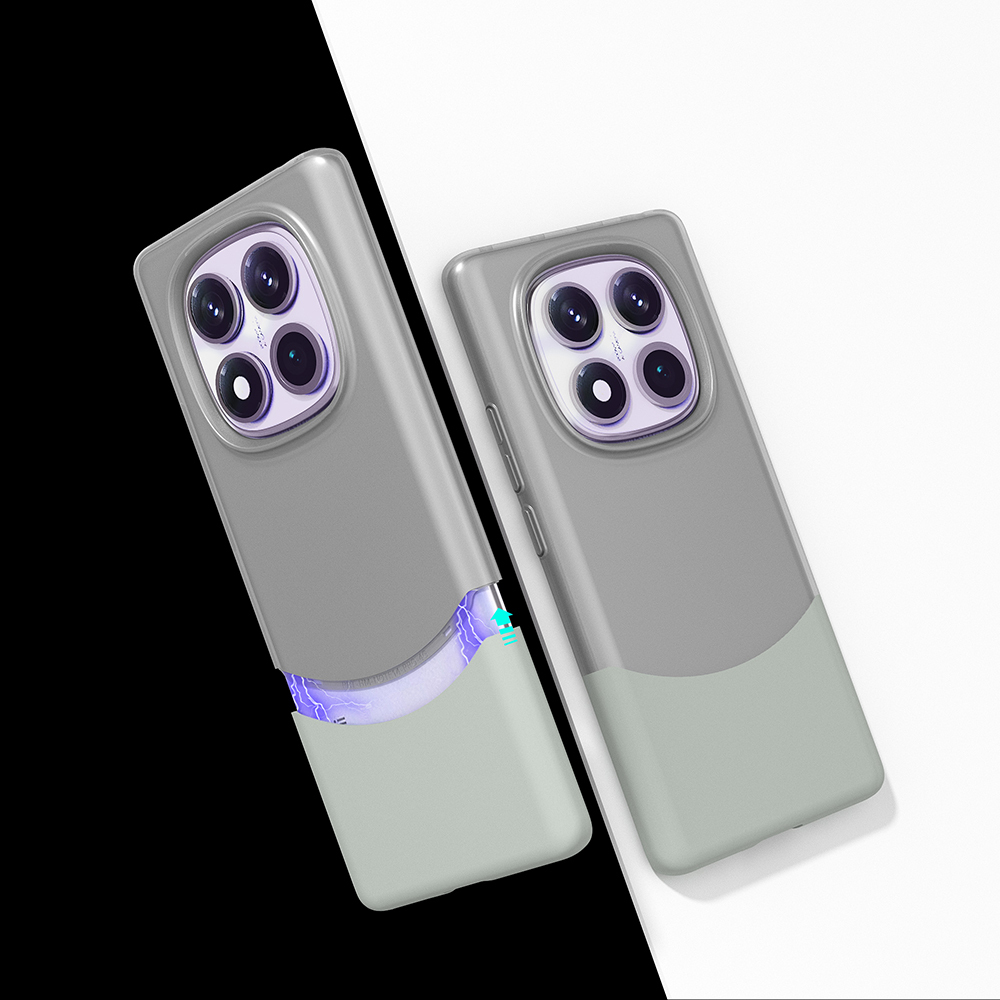 Redmi Note 14 Pro 5G Kılıf Mıknatıslı NXXA Duble Kapak - Gri