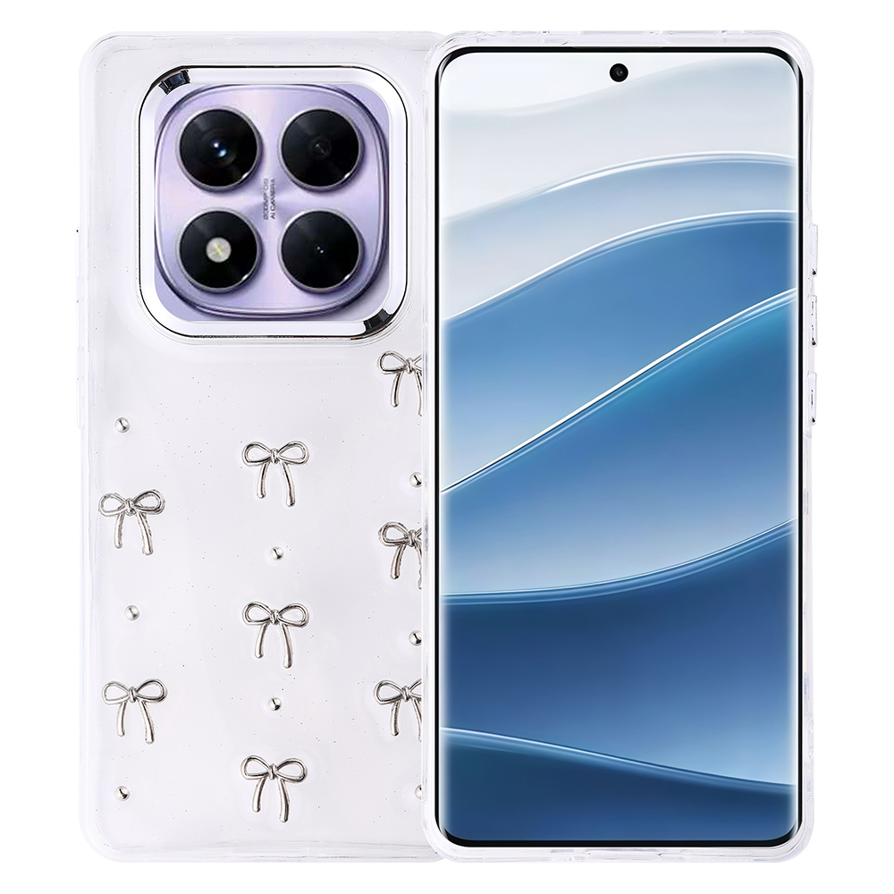 Redmi Note 14 Pro Plus Kılıf Airbag Tasarımlı Simli Şeffaf NXXA Kutup Kapak - Fiyonk