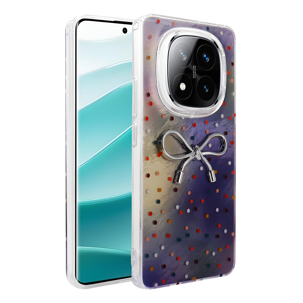Xiaomi Redmi Note 14 Pro Plus Kılıf Kamera Korumalı Figürlü Zore Ponti Silikon Kapak - Lila