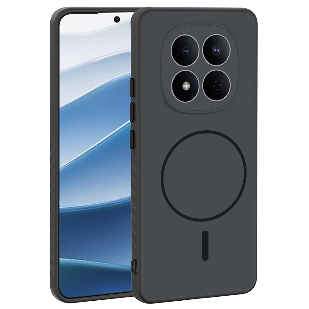 Xiaomi Redmi Note 15 5G Kılıf M-safe Şarj Özellikli Zore Tea Kapak - Siyah