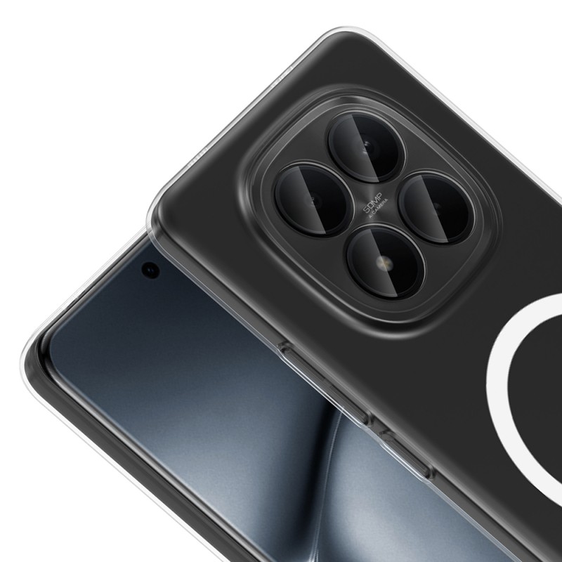 Xiaomi Redmi Note 15 Pro 4G Kamera Korumalı M-Safe Şarj Özellikli Şeffaf Zore London Sert PC Kapak - 4